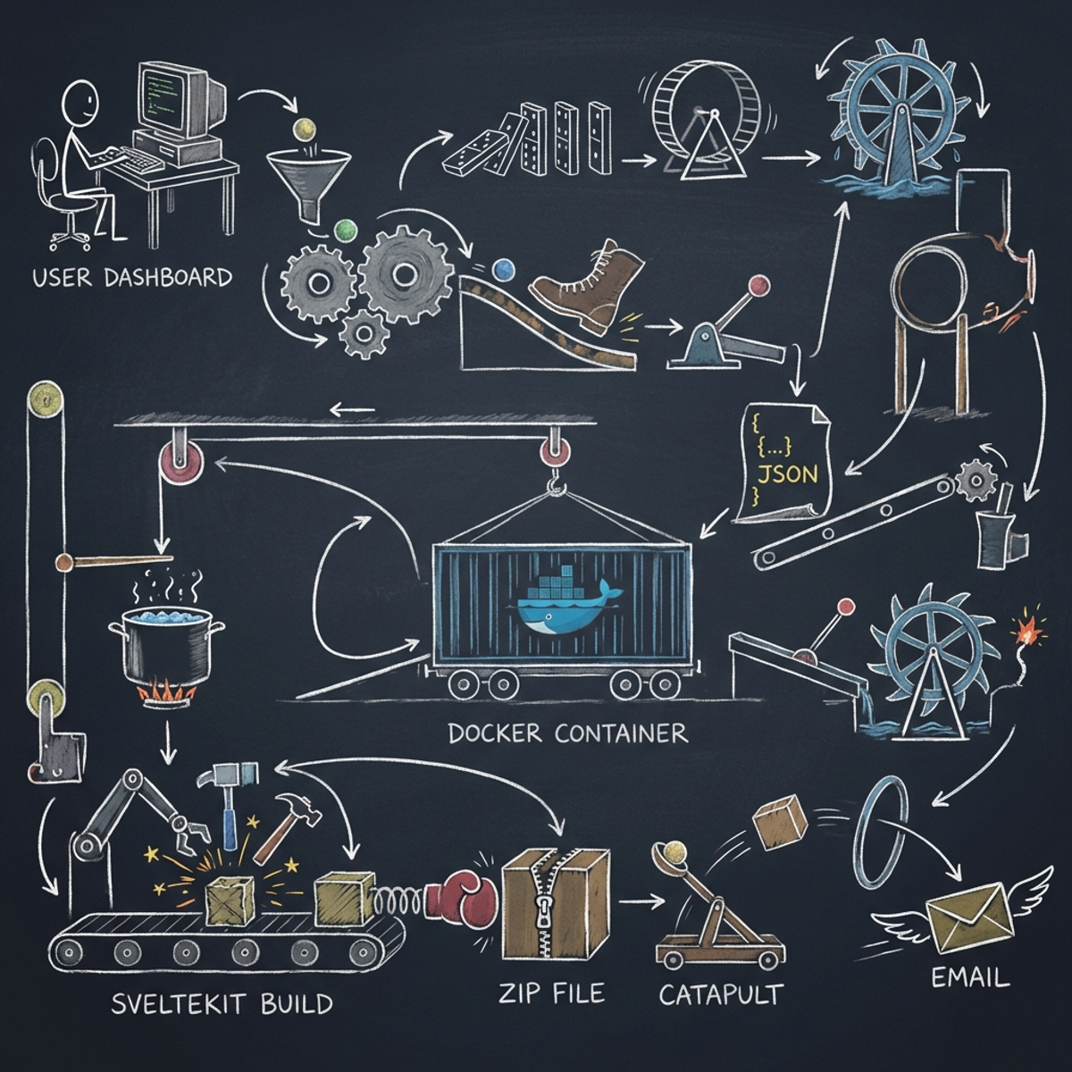 EasyPageGo: The Rube Goldberg Website Builder