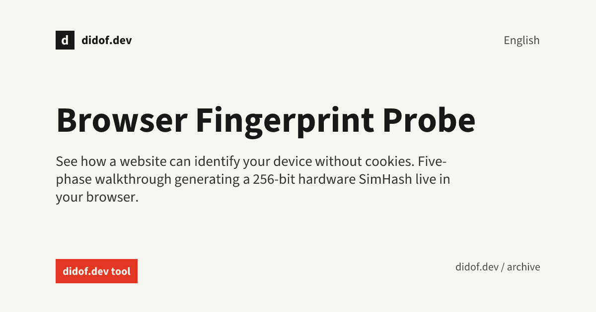 Browser Fingerprint Probe